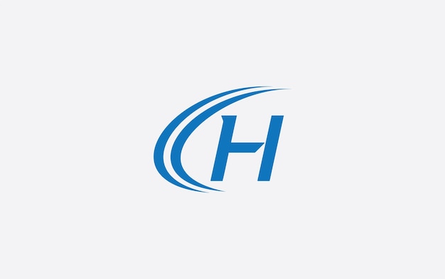 Vector del logotipo plano de la letra H
