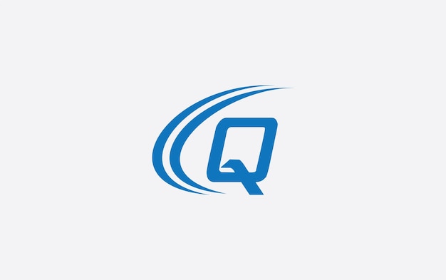 Vector del logotipo plano de la letra Q