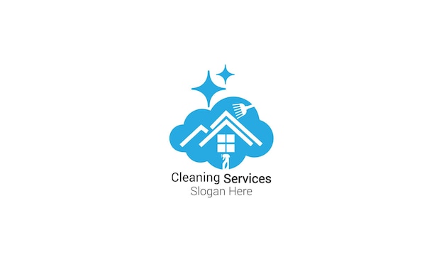Vector de logotipo y plantilla de servicio de limpieza adecuado para su negocio