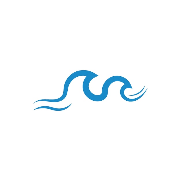 Vector de logotipo de playa de onda de agua