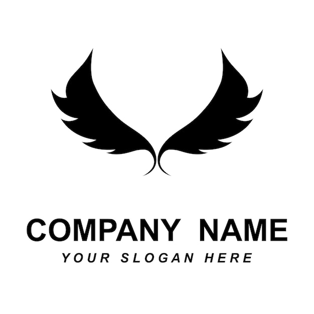 Vector de logotipo de pluma con plantilla de eslogan