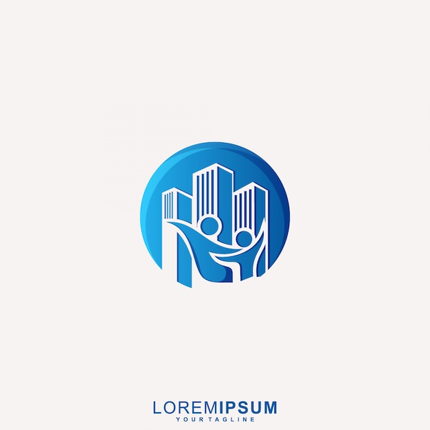 Vector de logotipo premium inmobiliario