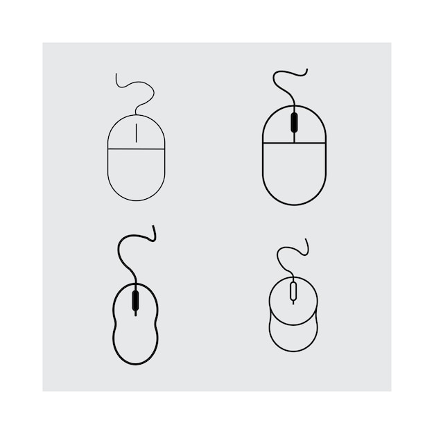 Vector de logotipo de ratón Komputer