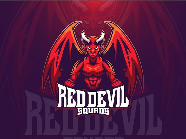 Vector el vector del logotipo de red devil esport