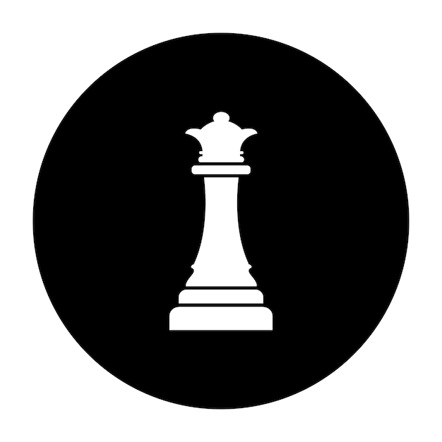 Vector del logotipo de la reina de ajedrez