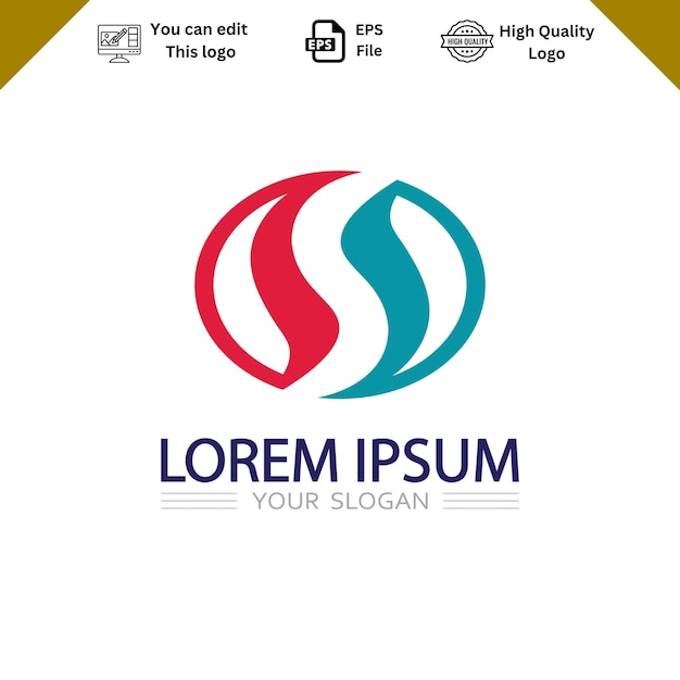 Vector de logotipo s moderno y minimalista