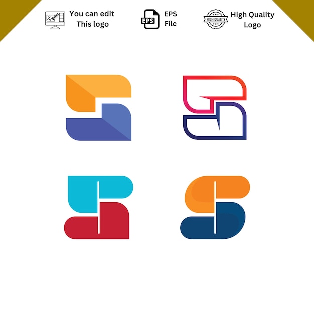 Vector de logotipo s moderno y minimalista