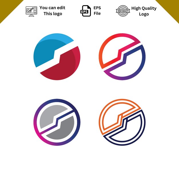 Vector de logotipo s moderno y minimalista