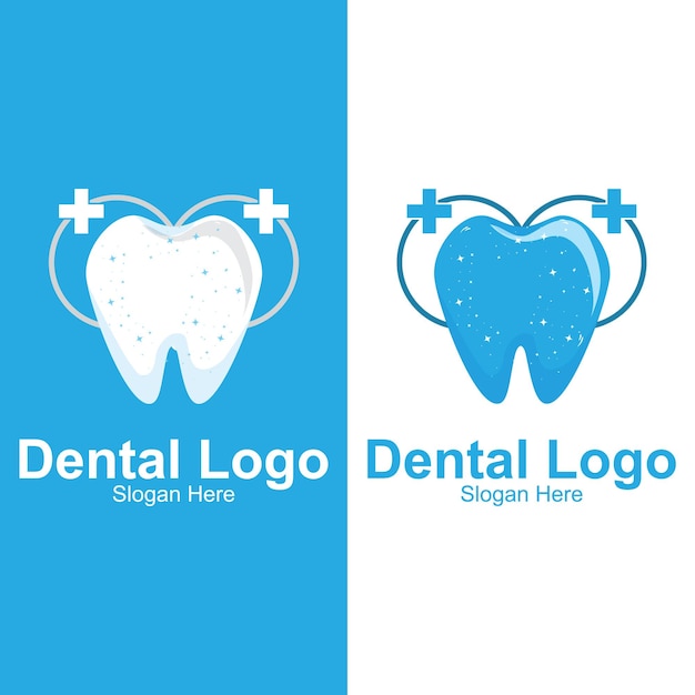 Vector de logotipo de salud dental Mantenimiento y cuidado de los dientes Diseño para empresa de serigrafíaPegatinasFondo