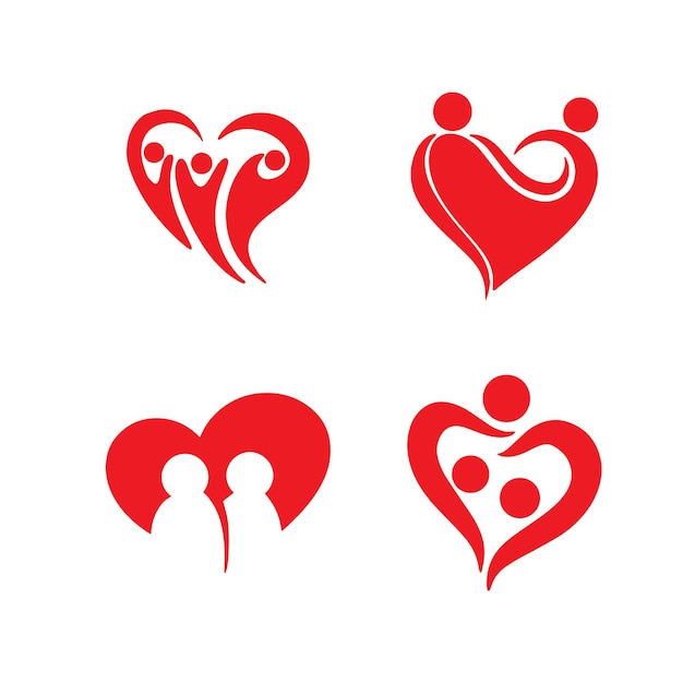 Vector del logotipo de la salud de las personas de amor