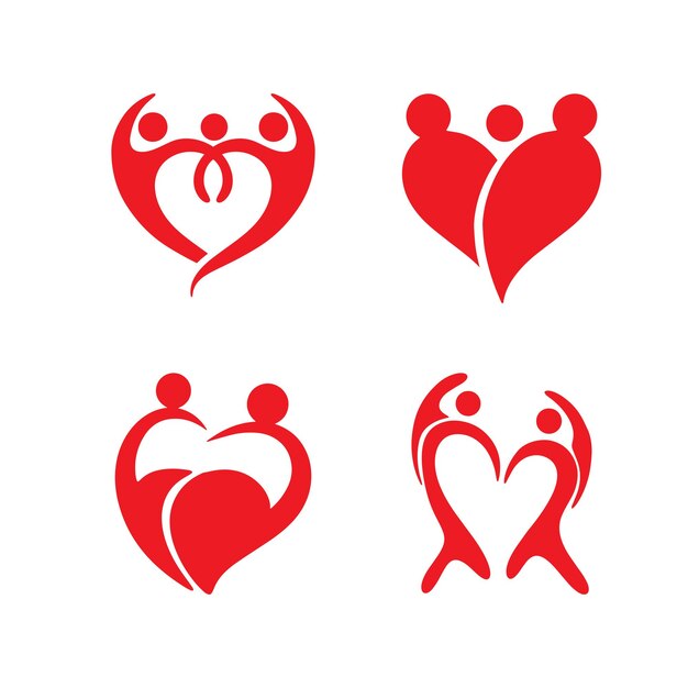 Vector del logotipo de la salud de las personas de amor