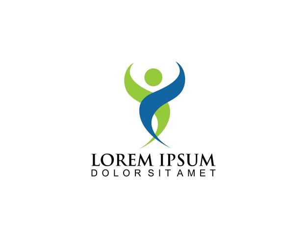 Vector de logotipo de salud de personas