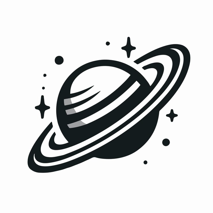 Vector vector del logotipo de saturno