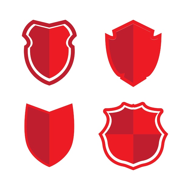 Vector vector de logotipo de seguridad rojo escudo