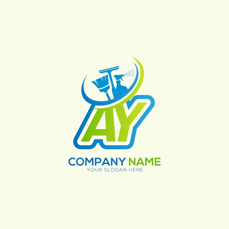 Vector vector del logotipo del servicio de limpieza