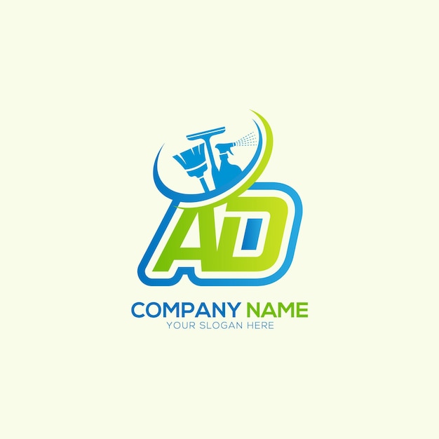 Vector de logotipo del servicio de limpieza