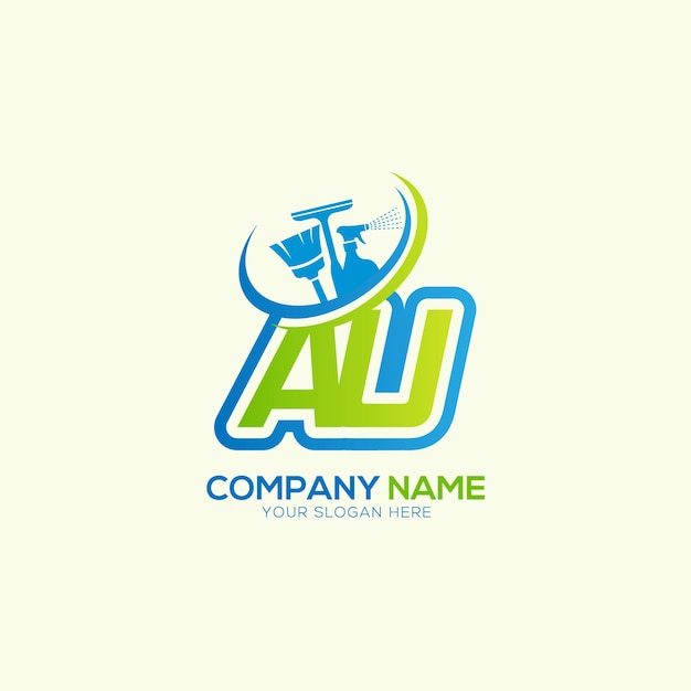 Vector de logotipo del servicio de limpieza