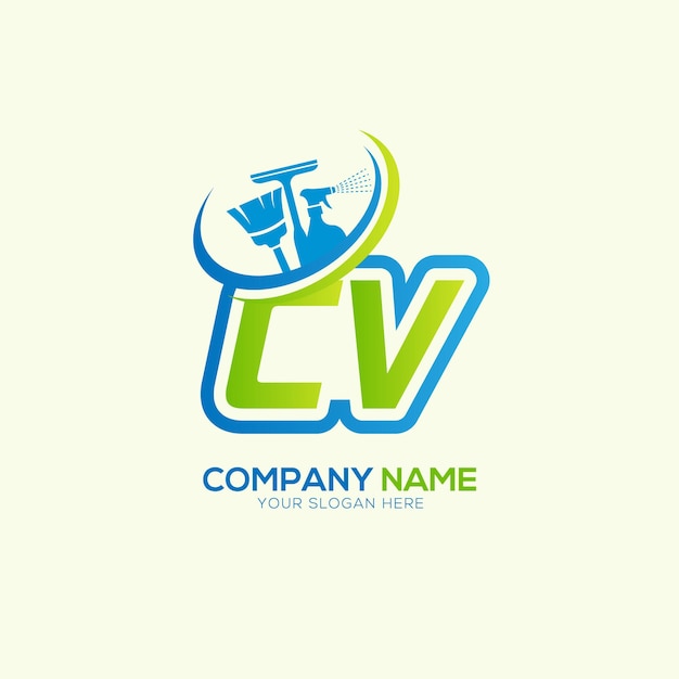 Vector de logotipo del servicio de limpieza