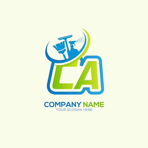 Vector de logotipo del servicio de limpieza