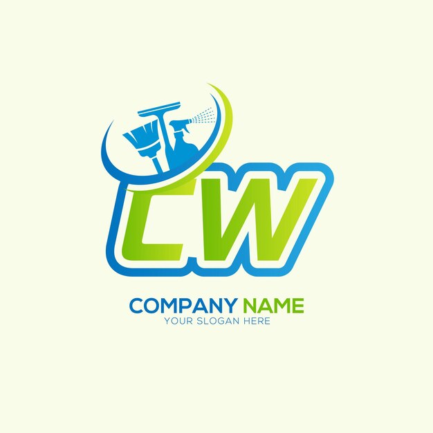 Vector de logotipo del servicio de limpieza