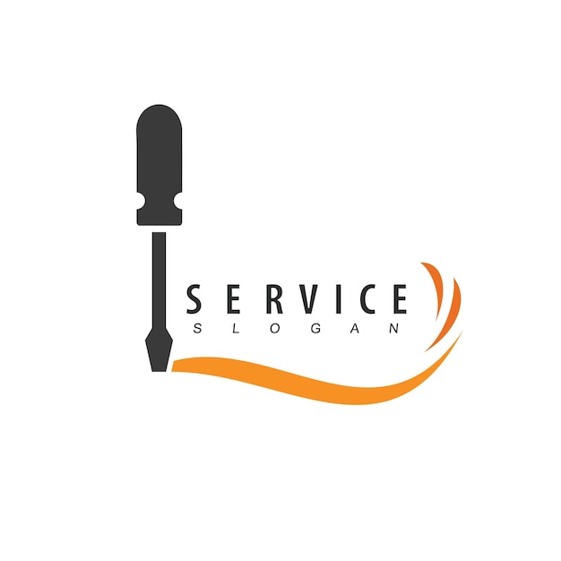 Vector de logotipo de servicio y reparación