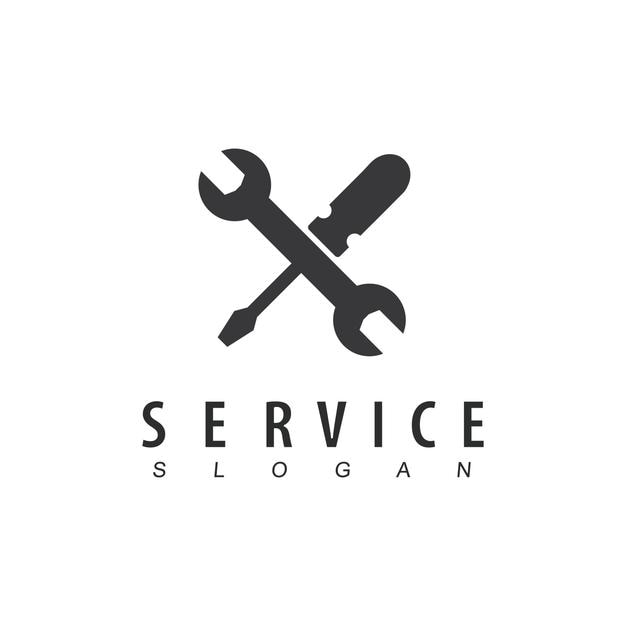 Vector de logotipo de servicio y reparación