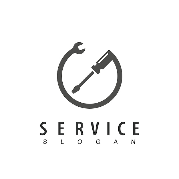 Vector de logotipo de servicio y reparación