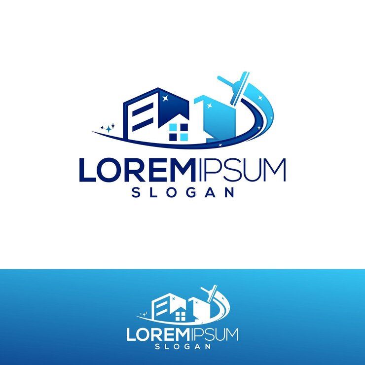 Vector de logotipo de servicios de limpieza de la casa