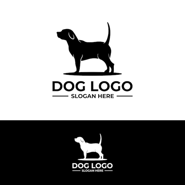 vector de logotipo de silueta de perro