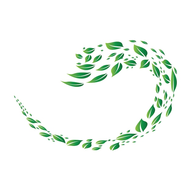 Vector de logotipo y símbolo de hoja verde