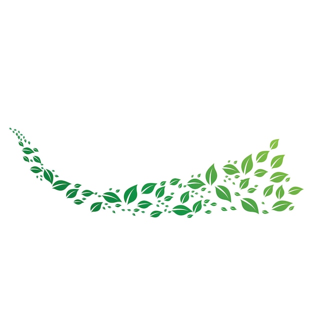 Vector de logotipo y símbolo de hoja verde