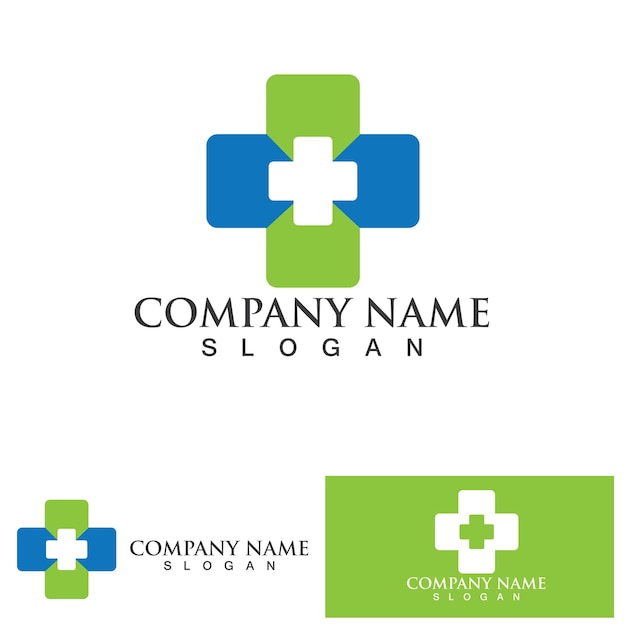 Vector de logotipo y símbolo de hospital