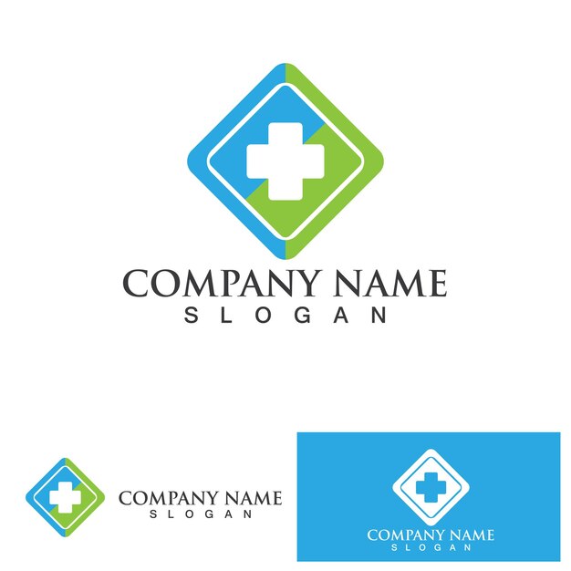 Vector de logotipo y símbolo de hospital