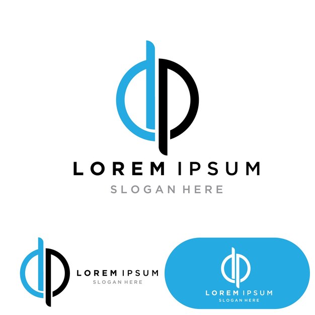 Vector de logotipo y símbolo de letra D