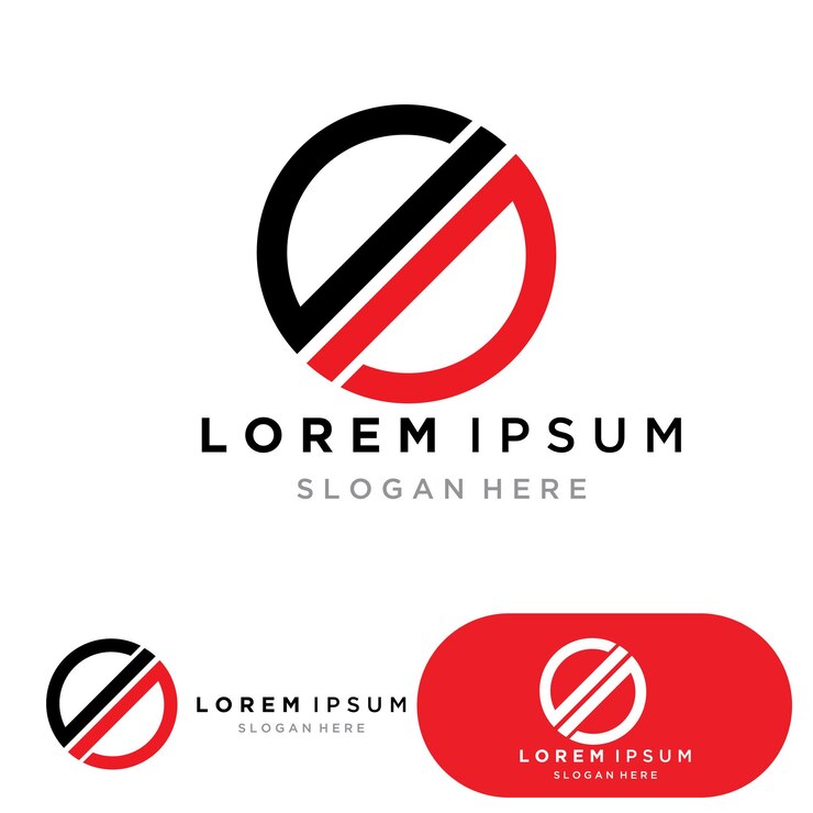 Vector vector de logotipo y símbolo de letra d