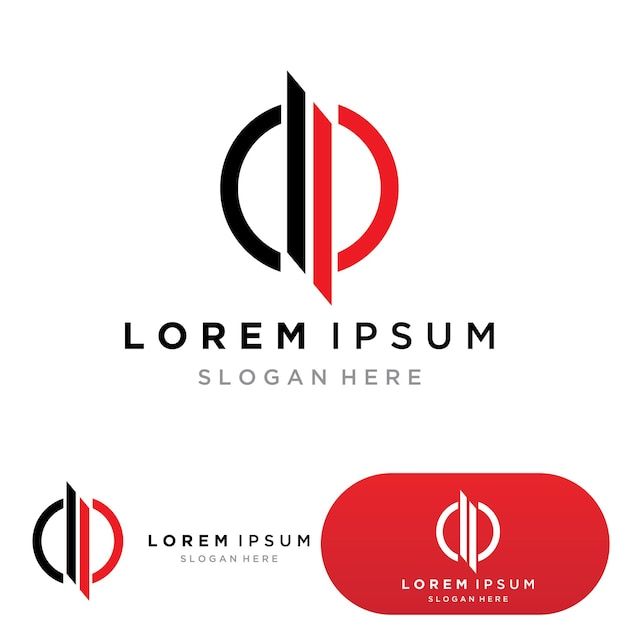 Vector de logotipo y símbolo de letra D