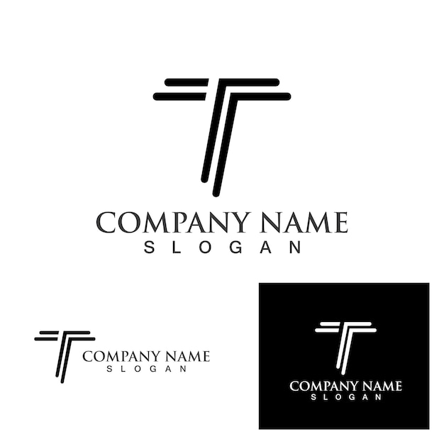 Vector de logotipo y símbolo de letra t