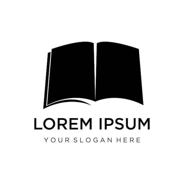 Vector de logotipo y símbolo del libro