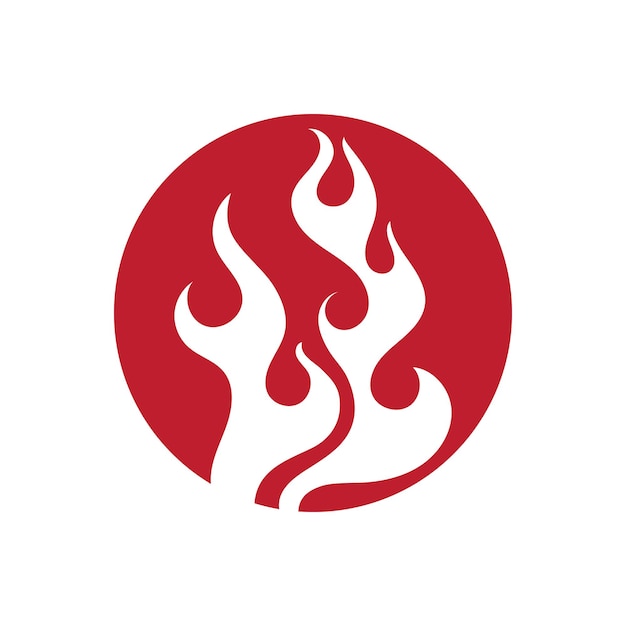Vector de logotipo y símbolo de llama de fuego