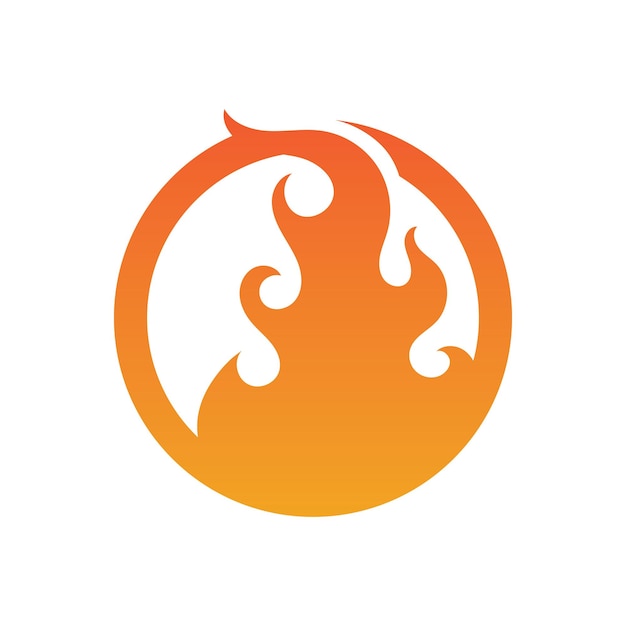 Vector de logotipo y símbolo de llama de fuego