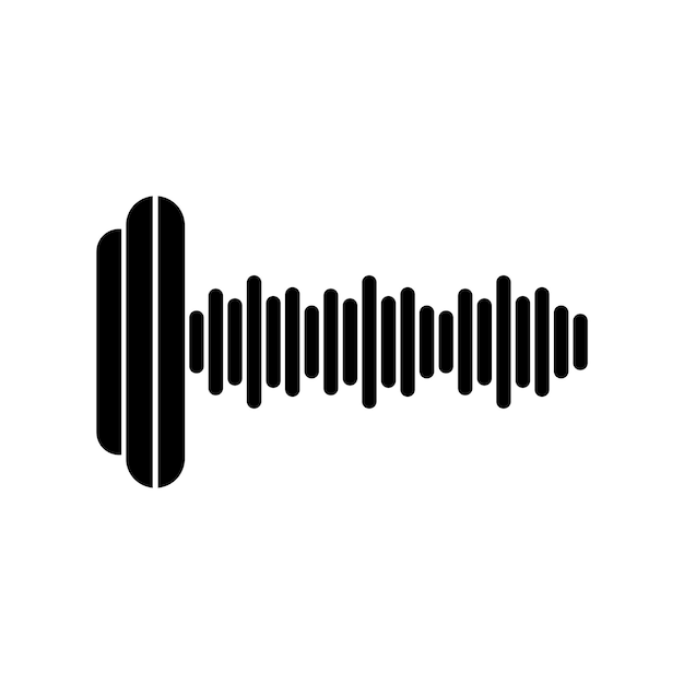 Vector de logotipo y símbolo de onda de sonido