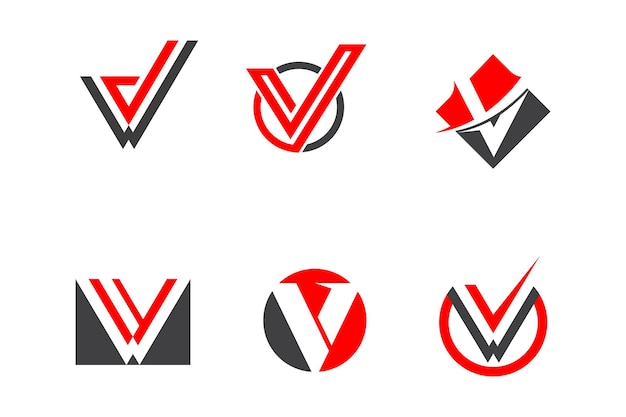 Vector de logotipo y símbolo V