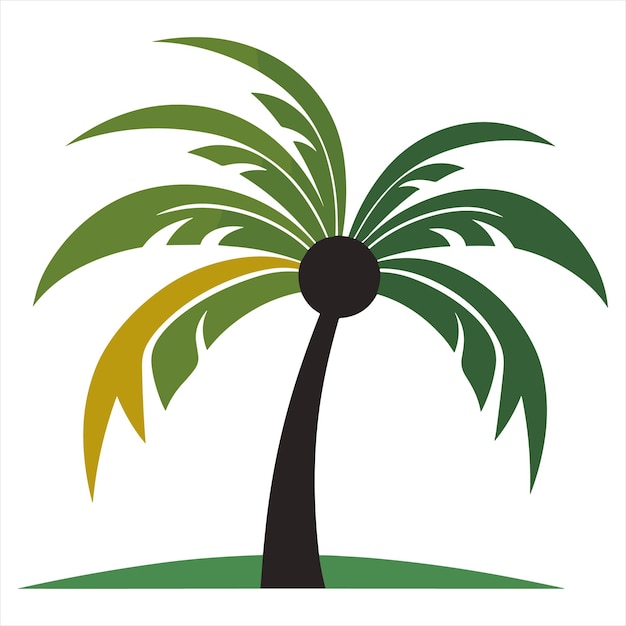 Vector del logotipo simple de la palmera con fondo blanco