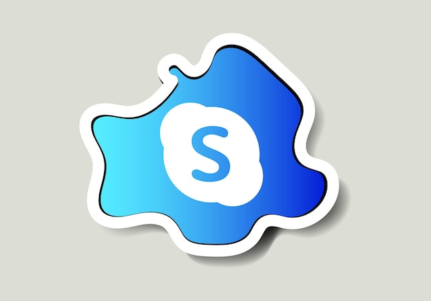 Vector el vector del logotipo de skype es una representación estilizada del logotipo de la popular aplicación de redes sociales