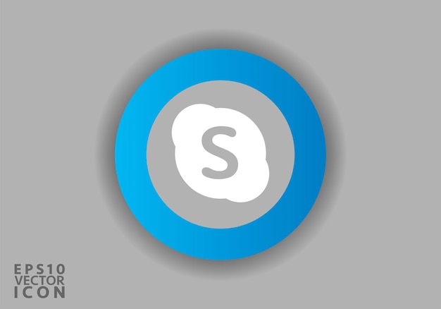 El vector del logotipo de Skype es una representación estilizada del logotipo de la popular aplicación de redes sociales