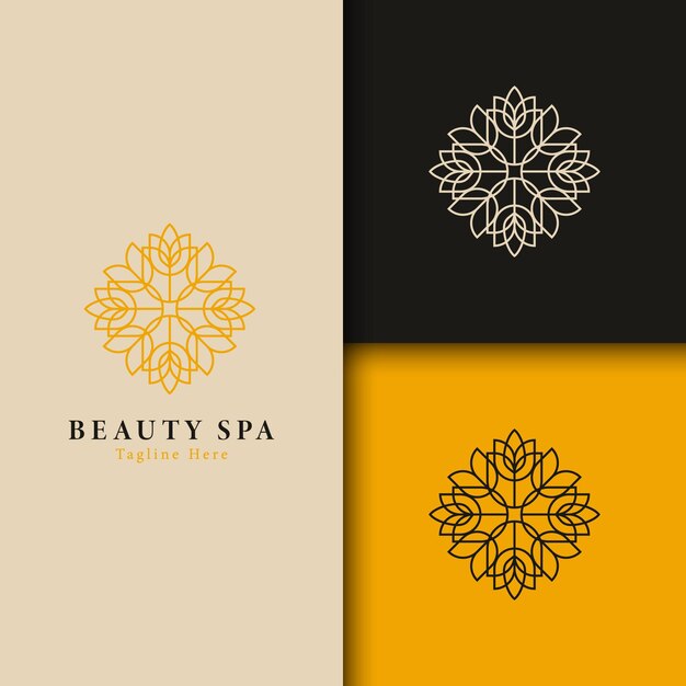 Vector de logotipo de spa y belleza