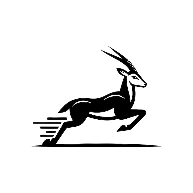 Vector del logotipo de Springbok Vector de la ilustración de Springbok Animales silvestres