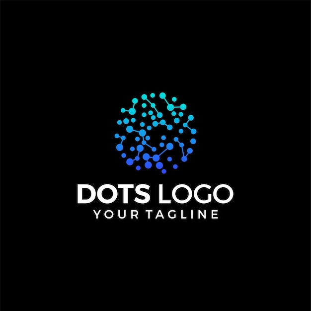 vector de logotipo de tecnología de punto creativo