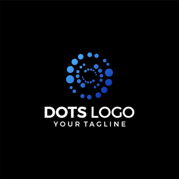 Vector de logotipo de tecnología de punto creativo