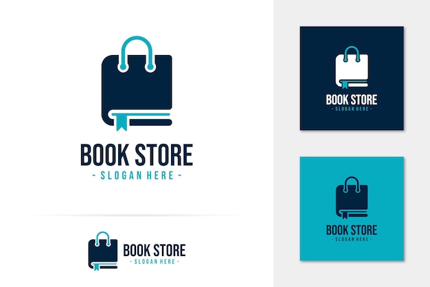 Vector de logotipo de tienda de libros